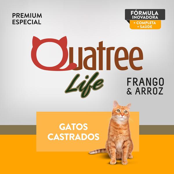 Imagem de Ração Quatree Life Gato Castrado Frango e Arroz 10,1 kg