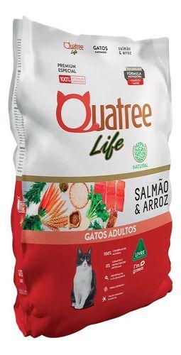 Imagem de Ração Quatree Life Gatos Adultos Sabor Salmão E Arroz 1kg