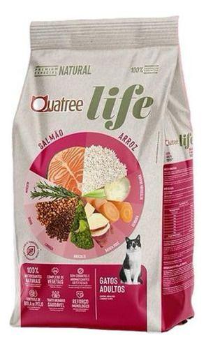 Imagem de Ração Quatree Life Gatos Adultos Sabor Salmão E Arroz 3kg