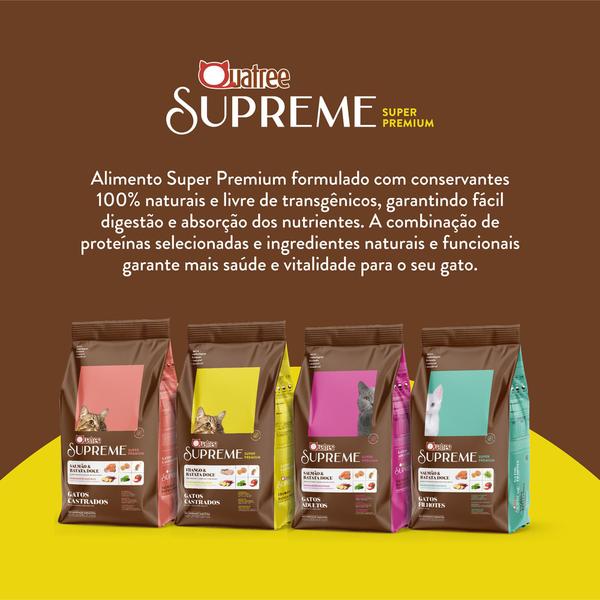 Imagem de Ração Quatree Supreme Gatos Castrados Frango e Batata Doce Super Premium 10,1 kg