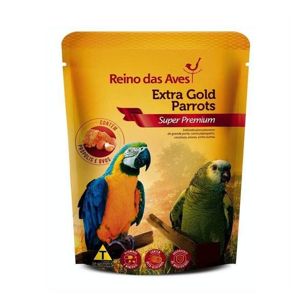 Imagem de Ração Reino das Aves Extra Gold Parrots para Pássaros - 400g