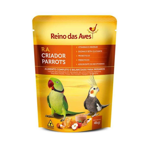 Imagem de Ração Reino das Aves Farinhada Criador Parrots para Pássaros - 4kg