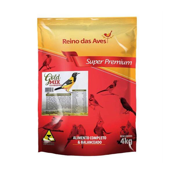 Imagem de Ração Reino das Aves Gold Mix Corrupião para Pássaros - 4kg