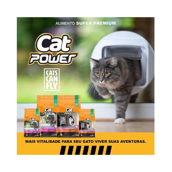 Imagem de Ração Seca Cat Power Cats Can Fly Salmão para Gatos Castrados Adultos - 10,1 Kg