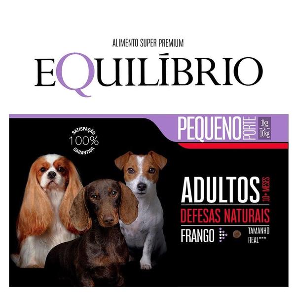 Imagem de Ração Seca Equilíbrio Frango para Cães Adultos de Porte Pequeno - 1 Kg