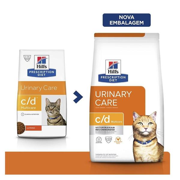 Imagem de Ração Seca Hill's Prescription Diet c/d Multicare Cuidado Urinário para Gatos Adultos - 3,8 Kg