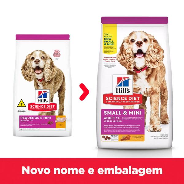 Imagem de Ração Seca Hill's Science Diet 11+ Pequenos e Mini para Cães Adultos 2.04 kg