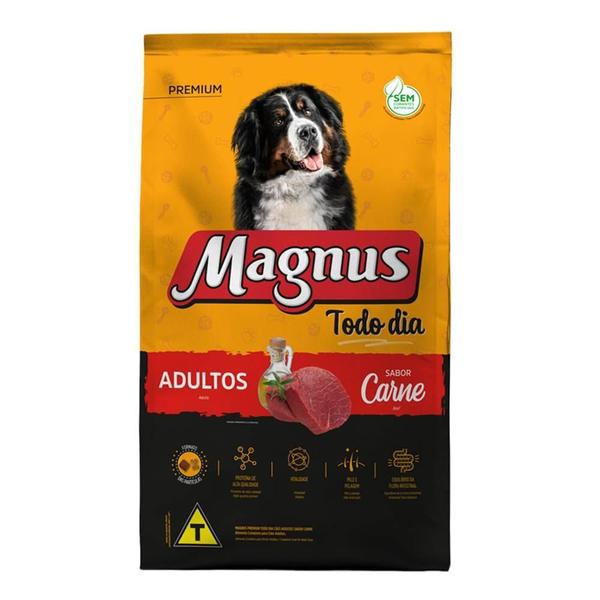 Imagem de Ração Seca Magnus Todo Dia Carne para Cães Adultos - 20 Kg