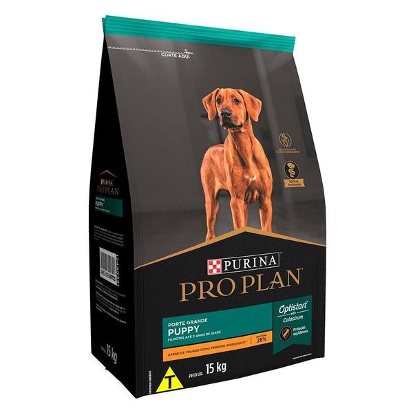 Imagem de Ração Seca Nestlé Purina Pro Plan Frango Cães Filhotes Raças Grandes - 15 Kg