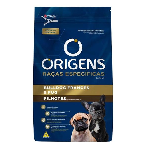 Imagem de Ração Seca Origens Premium Especial Raças Específicas para Cães Filhotes das Raças Bulldog Francês e Pug - 10,1 Kg