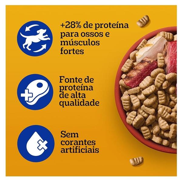 Ração Seca Pedigree High Protein Carne e Frango para Cães Adultos - 10,1 Kg Imagem de Ração Seca Pedigree High Protein Carne e Frango para Cães Adultos - 10,1 Kg