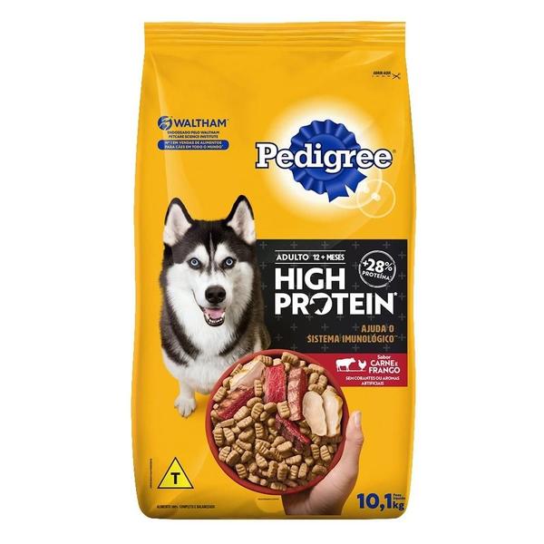 Ração Seca Pedigree High Protein Carne e Frango para Cães Adultos - 10,1 Kg Imagem de Ração Seca Pedigree High Protein Carne e Frango para Cães Adultos - 10,1 Kg