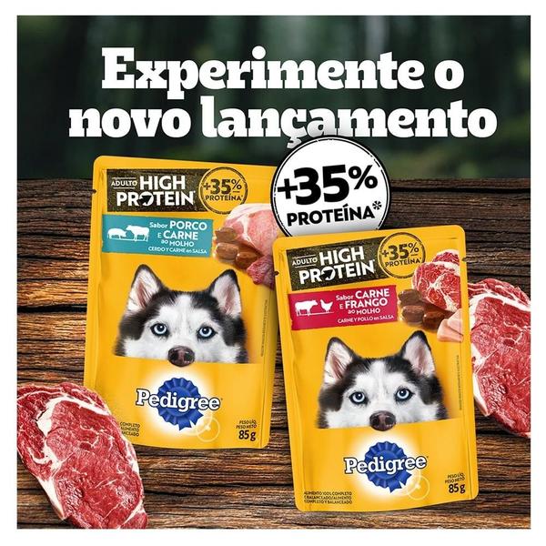 Ração Seca Pedigree High Protein Carne e Frango para Cães Adultos - 10,1 Kg Imagem de Ração Seca Pedigree High Protein Carne e Frango para Cães Adultos - 10,1 Kg