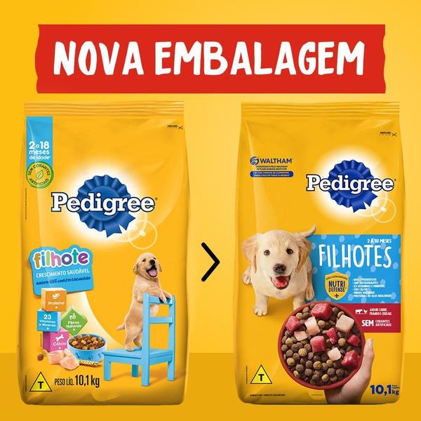 Imagem de Ração Seca Pedigree para Cães Filhotes Raças Médias e Grandes - 18 Kg