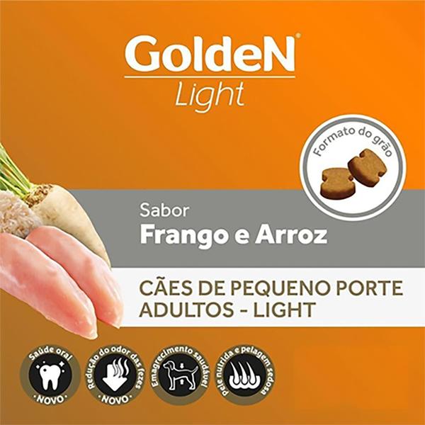 Imagem de Ração Seca PremieRPet Golden Ligth Mini Bits Frango e Arroz para Cães Adultos de Raças Pequenas - 3Kg