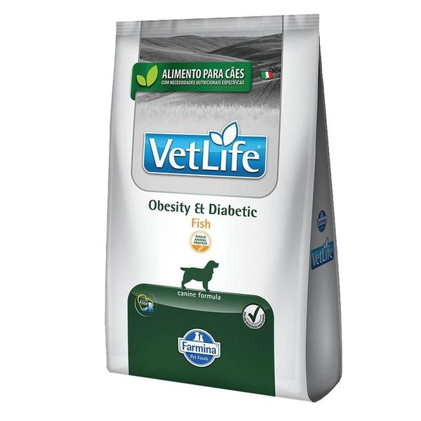 Imagem de Ração Seca Vet Life Natural Obesity e Diabetic  Fish para Cães - 2 Kg