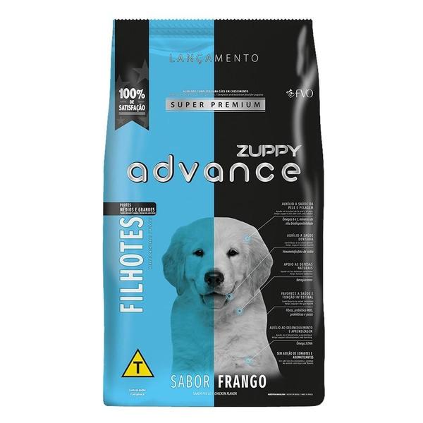 Imagem de Ração Seca Zuppy Advance Frango para Cães Filhotes de Porte Médio e Grande - 15 Kg