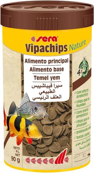 Ração Sera Vipachips 90g Botias Kulli Corydoras Cascudos Imagem de Ração Sera Vipachips 90g Botias Kulli Corydoras Cascudos