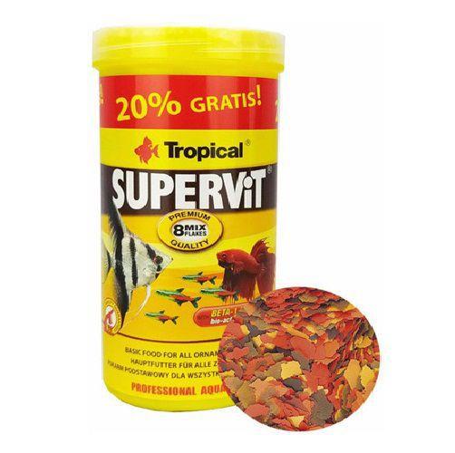 Ração supervit flakes 20gr + 5gr = 25gr - Tropical Imagem de Ração supervit flakes 20gr + 5gr = 25gr