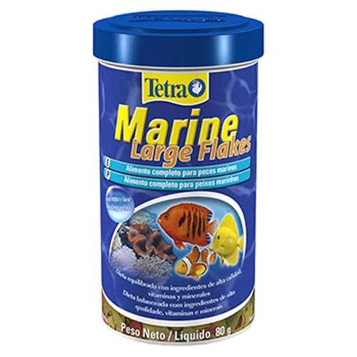 Ração Tetra Marine Large Flakes em Flocos - 80 g Imagem de Ração Tetra Marine Large Flakes em Flocos - 80 g