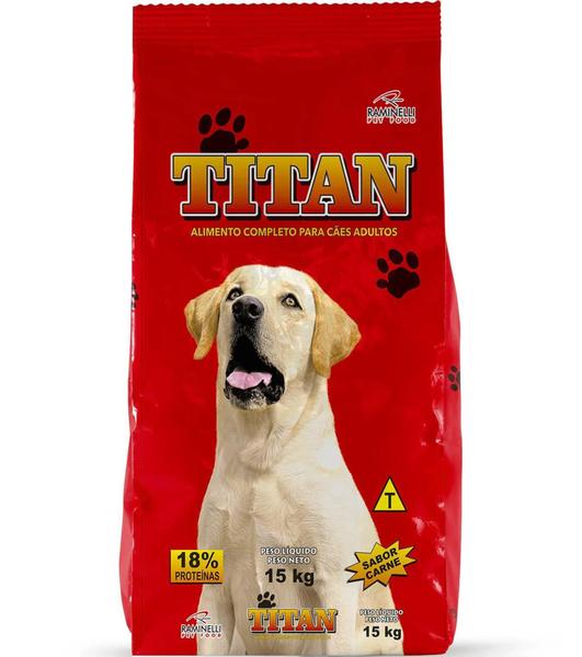 Imagem de Ração Titan Para Cães Adultos Sabor Carne 15 kg