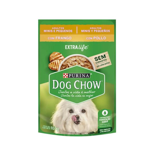 Imagem de Ração Úmida Dog Chow Cães Adultos Mini e Pequenos Frango 100 g