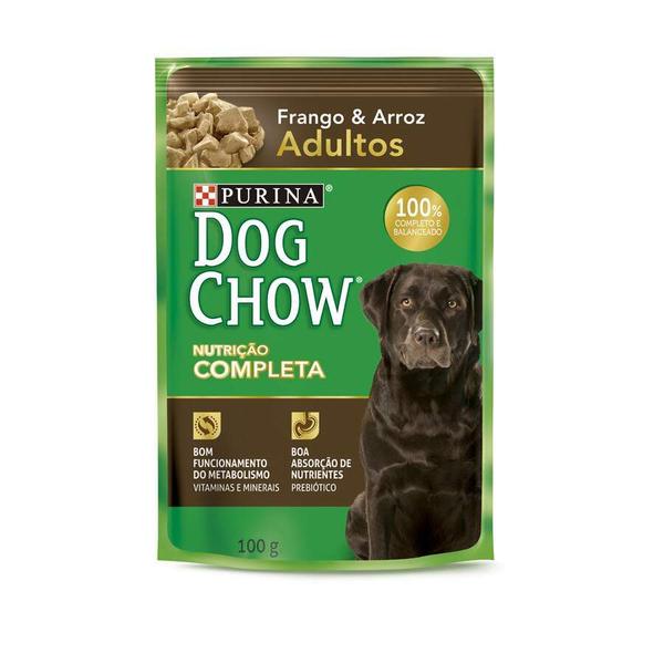 Imagem de Ração Úmida dog Chow Sachê para Cães Adultos sabor Frango 100g - 1 unidade