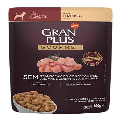 Imagem de Ração Úmida Granplus Gourmet para Cães Filhotes sabor Frango 100g