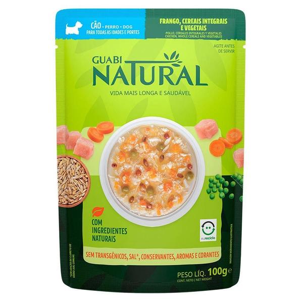 Imagem de Ração Úmida Guabi Natural Frango, Cereais Integrais e Vegetais para Cães - 100 g