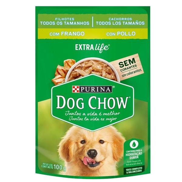 Ração Úmida Nestlé Purina Dog Chow Sachê Franguinho ao Molho para Cães Filhotes - 100 g Imagem de Ração Úmida Nestlé Purina Dog Chow Sachê Franguinho ao Molho para Cães Filhotes - 100 g