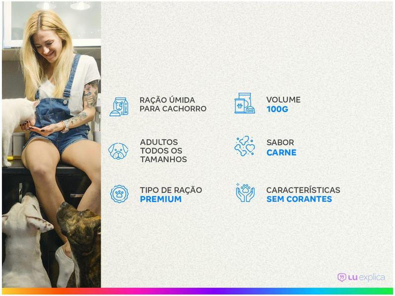 Ração Úmida para Cachorro Adulto Sachê - Dog Chow ExtraLife Carne 100g Imagem de Ração Úmida para Cachorro Adulto Sachê - Dog Chow ExtraLife Carne 100g