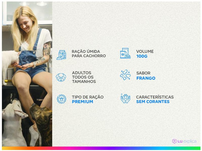 Ração Úmida para Cachorro Adulto Sachê - Dog Chow ExtraLife Frango 100g Imagem de Ração Úmida para Cachorro Adulto Sachê - Dog Chow ExtraLife Frango 100g