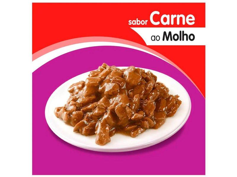 Imagem de Ração Úmida para Gato Adulto Sachê - Whiskas Carne ao Molho 85g