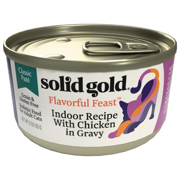 Imagem de Ração Úmida para Gatos Solid Gold Savory Feast Frango - 24 Sachês de 85g