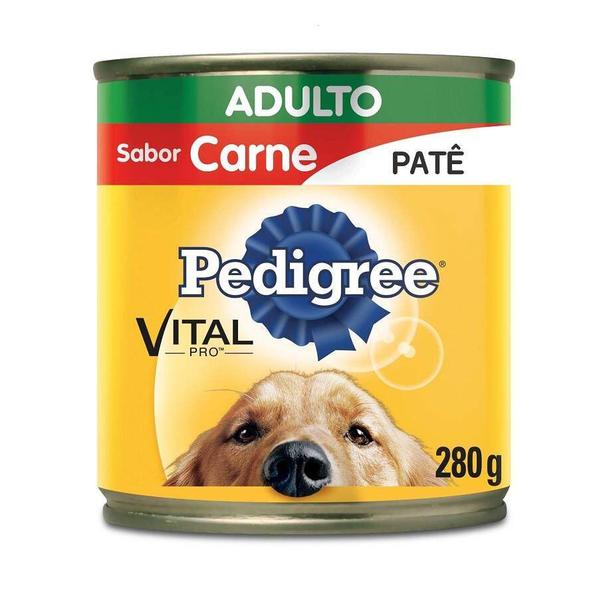 Imagem de Ração Úmida Pedigree Lata Patê de Carne para Cães Adultos 280g