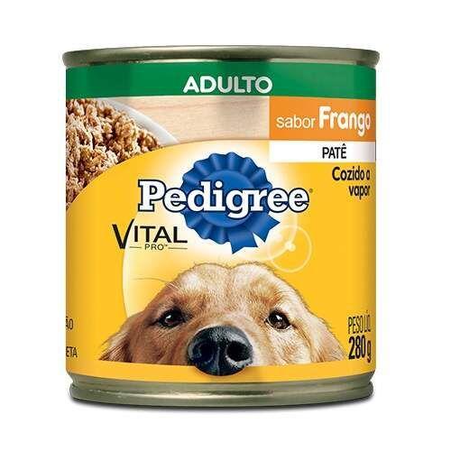 Imagem de Ração Úmida Pedigree Lata Patê de Frango para Cães Adultos 280g