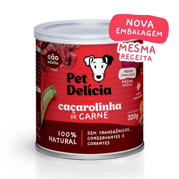 Imagem de Ração Úmida Pet Delícia Cães Cacarolinha De Carne - 320g