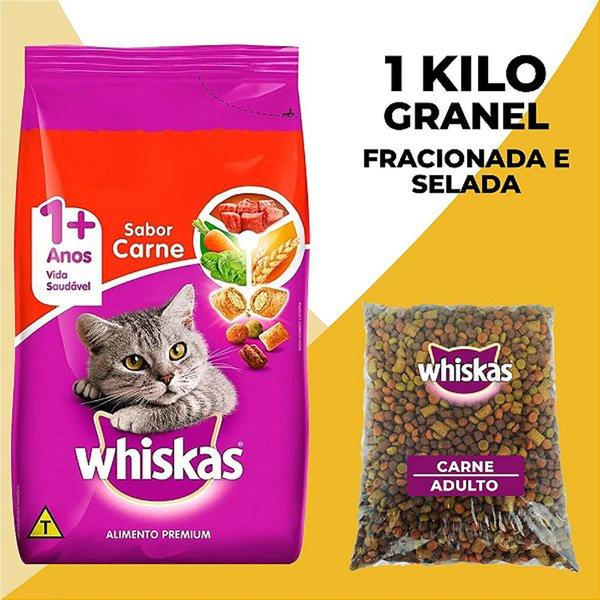 Ração whiskas A GRANEL sabor carne gatos adultos 1 kg. - Mars Imagem de Ração whiskas A GRANEL sabor carne gatos adultos 1 kg.