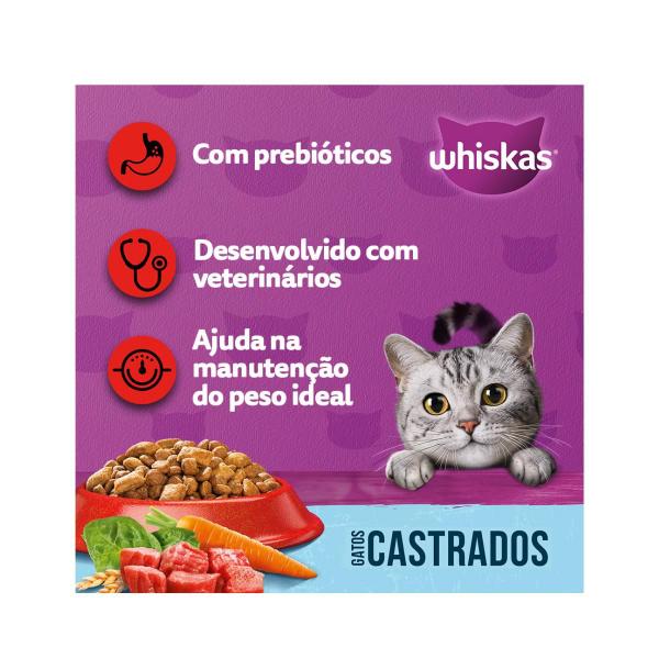 Imagem de Ração Whiskas Mix Gatos Adultos Sabor Mix de Carnes 10.1Kg