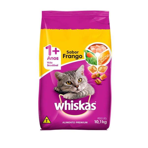 Imagem de Ração Whiskas para Gatos Adultos Sabor Frango - 10,1Kg