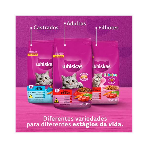 Ração Whiskas para Gatos Filhotes Sabor Carne e Leite - 900g Imagem de Ração Whiskas para Gatos Filhotes Sabor Carne e Leite - 900g