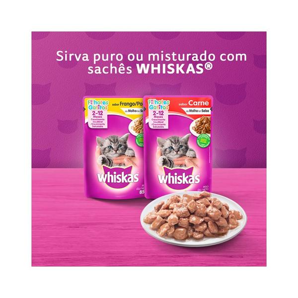 Ração Whiskas para Gatos Filhotes Sabor Carne e Leite - 900g Imagem de Ração Whiskas para Gatos Filhotes Sabor Carne e Leite - 900g