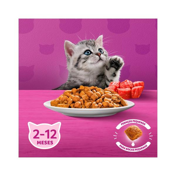 Ração Whiskas para Gatos Filhotes Sabor Carne e Leite - 900g Imagem de Ração Whiskas para Gatos Filhotes Sabor Carne e Leite - 900g