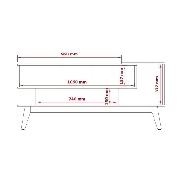 Imagem de Rack 1.4 para Tv de Até 55 Polegadas Show Branco com Cinamomo - Rede Móveis