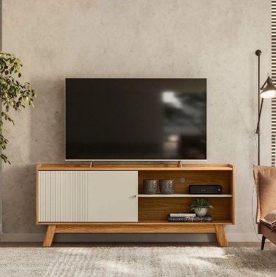 Imagem de Rack 1,60m  Linea Aurum Nature / Off White Tv até 65