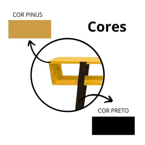 Imagem de Rack Alef Para Tv Rack Para Tv Até 40 Polegadas Pés Preto Industrial