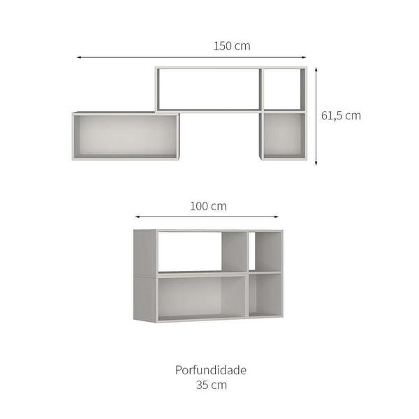 Imagem de Rack Anadia Branco 100 cm