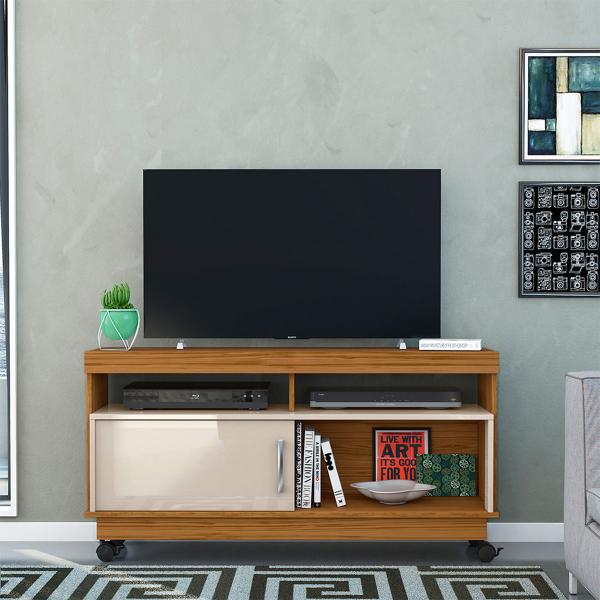 Imagem de Rack Artur TVs até 50” 389130 Naturale Off White Madetec