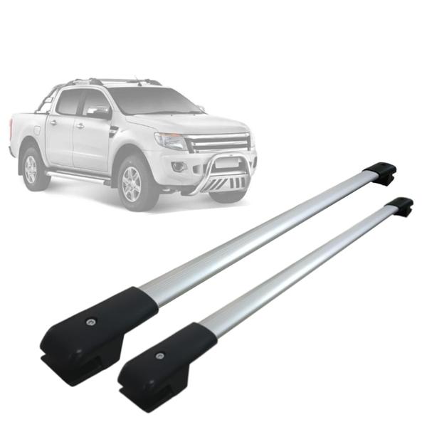 Rack Bagageiro De Teto Travessa Ford Ranger 2013 a 2022 Alumínio MN-520 Preto MN-521 Prata - MN Travessas Imagem de Rack Bagageiro De Teto Travessa Ford Ranger 2013 a 2022 Alumínio MN-520 Preto MN-521 Prata