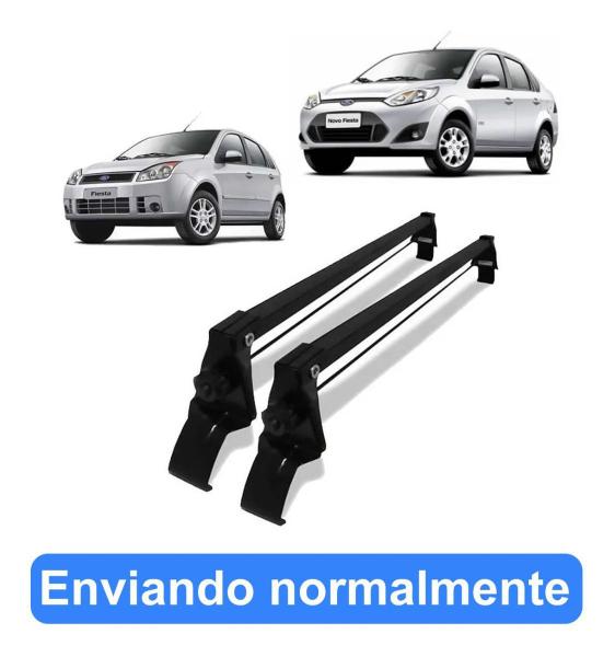 Imagem de Rack Bagageiro Teto Ferro Fiesta Hatch E Sedan 2002 A 2014